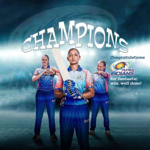 Mumbai Indians Women's Cricket Team celebrating their championship win