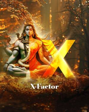 Lord Shiva With X-Factor Banner For Facebook