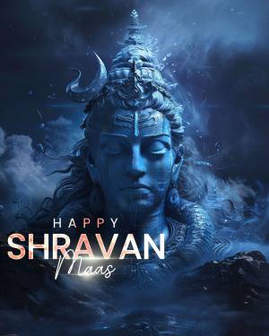 Happy Shravan Maas - Lord Shiva Banner For Facebook