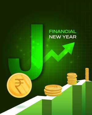 Image depicting financial growth with a large green 'J', rising graph, and coins.