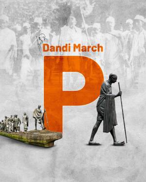 Dandi March Commemoration Banner For Snapchat