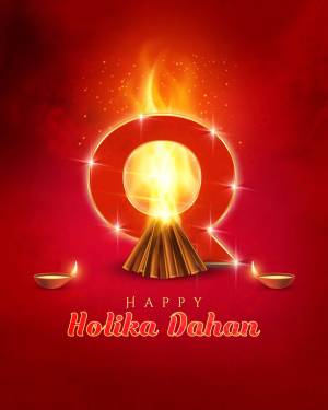 Happy Holika Dahan Banner For LinkedIn