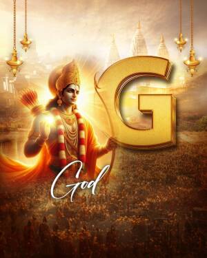 Lord Rama And The Letter G Social Media Post For X