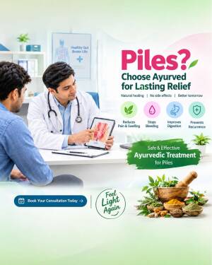 A doctor consulting a patient about piles treatment with ayurveda