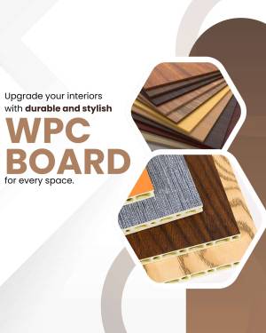 WPC boards in various colors and textures for interior decoration