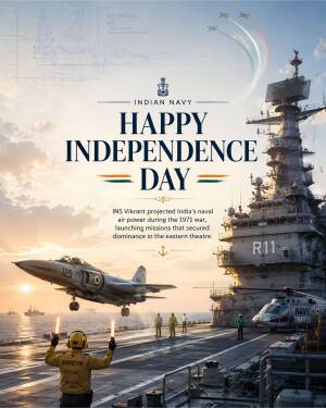 Indian Navy Independence Day Tribute Promotional Banner For Facebook
