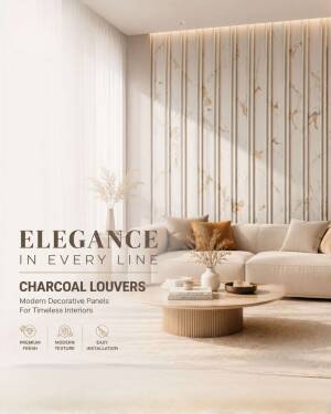 Modern Charcoal Louver Wall Panels Flyer For X
