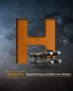 Helina missile system graphic with the letter H