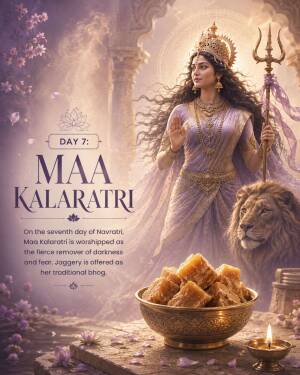 Maa Kalaratri Navratri Day 7 Branding Post For Instagram