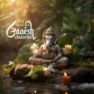 Happy Ganesh Chaturthi Spiritual Celebration Promotional Banner For Facebook