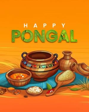 Pongal celebration with traditional pot and food