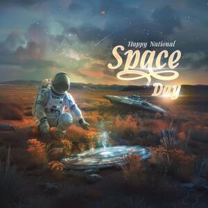 Happy National Space Day Design For Pinterest
