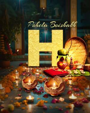 Pohela Boishakh, Bengali New Year, traditional decorations, lit lamps, and festive atmosphere.