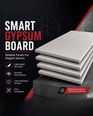 Smart Gypsum Board Advertising Poster Image For Instagram