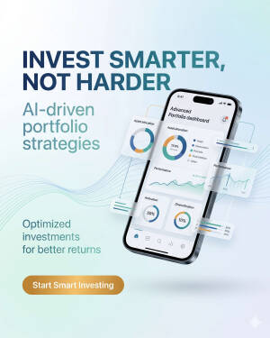 AI-Driven Investment Portfolio Management App Marketing Image For X