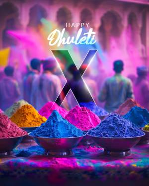 Colorful powder and celebration for Dhulandi festival