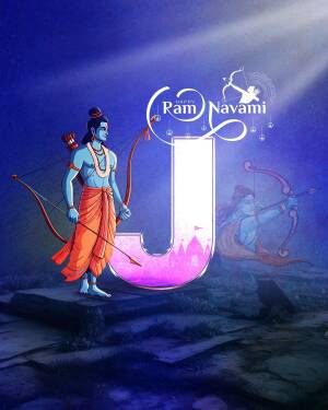 Lord Rama with bow and arrow, Ram Navami celebration