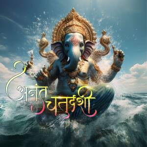Image of Lord Ganesha during Anant Chaturdashi celebrations
