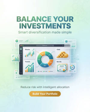 Smart Investment Portfolio Diversification Dashboard Design For Snapchat