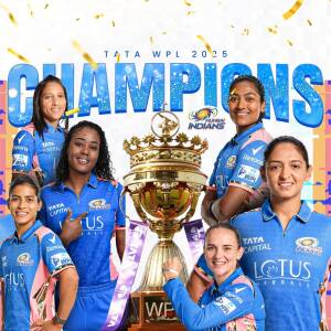Mumbai Indians Women's Cricket Team celebrating WPL Championship