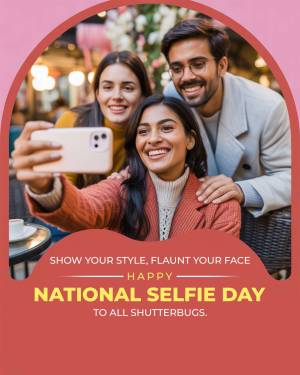 Three friends taking a selfie at a cafe for National Selfie Day
