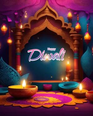 Happy Diwali Celebration Artwork For WhatsApp