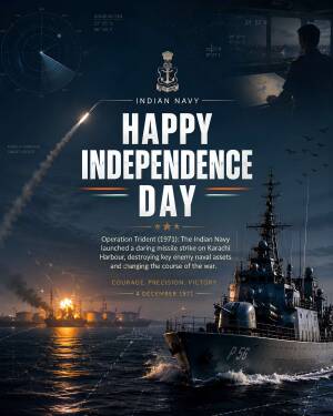 Indian Navy Independence Day Tribute Marketing Image For X