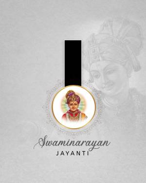 Swaminarayan Jayanti banner with portrait