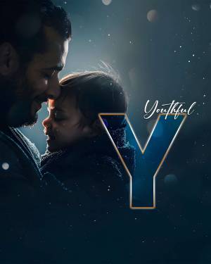 Father and baby with the letter Y