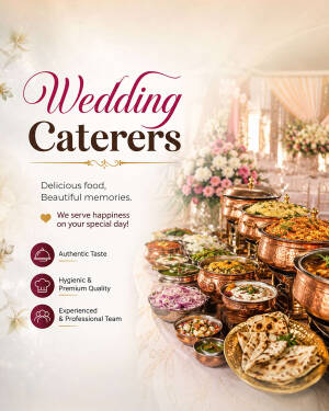 A beautifully arranged Indian wedding catering buffet display with assorted dishes and naan bread.