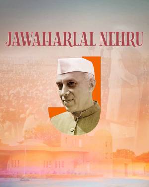 Portrait of Jawaharlal Nehru, first Prime Minister of India