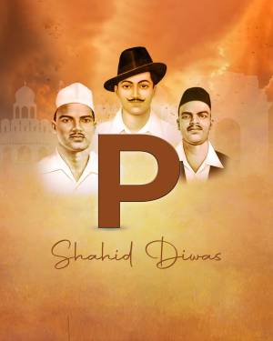 Shaheed Diwas Tribute Branding Post For WhatsApp
