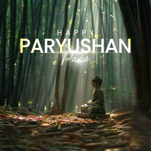 Happy Paryushan Graphic For Pinterest