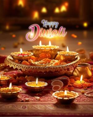 Happy Diwali - Festival Of Lights Advertisement For WhatsApp