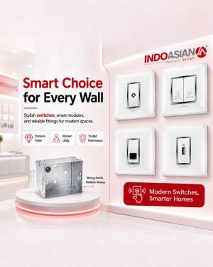 IndoAsian wall switches and smart home modules on display