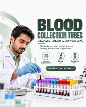 A laboratory professional organizing blood collection tubes for clinical testing in a lab setting