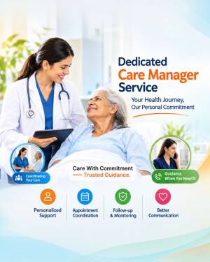 A healthcare professional assisting an elderly patient with care management services