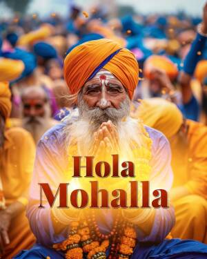 Hola Mohalla Celebration Creative Design For WhatsApp