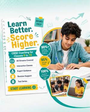 Student studying with educational resources for CBSE coaching class 6 to 12