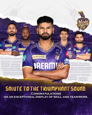 Kolkata Knight Riders team celebrating victory