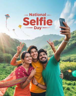 National Selfie Day Celebration Advertisement For Pinterest