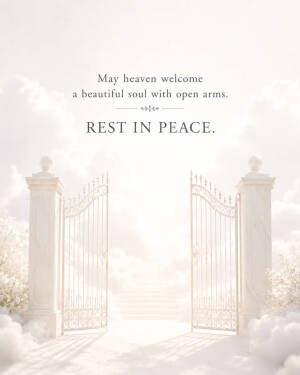 Rest In Peace Heaven Gates Memorial Image Promotional Banner For Instagram