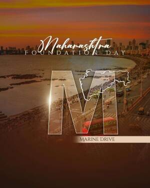 Maharashtra Foundation Day celebration with Marine Drive backdrop