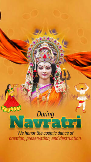 Navratri Celebration Poster For WhatsApp