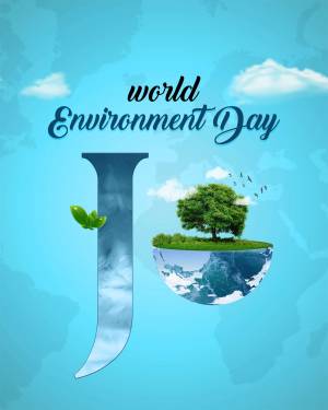 Illustration for World Environment Day featuring a globe and tree