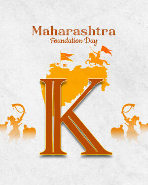 Maharashtra Foundation Day graphic with map and historical figures