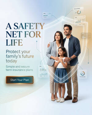 A Safety Net For Life - Family Term Insurance Marketing Image For X