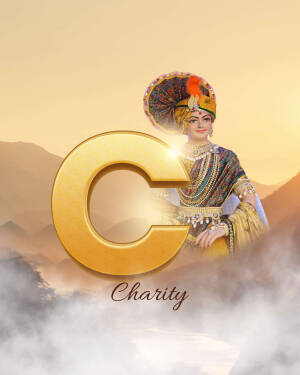 Letter C with a portrait of a man in traditional Indian attire and a turban