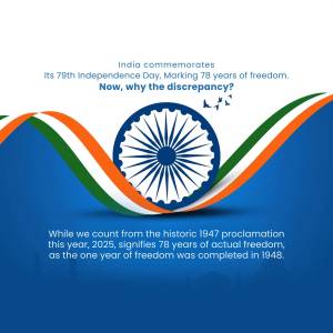 Image commemorating India's 78th Independence Day with the national flag and Ashoka Chakra.