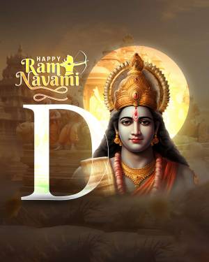 Illustration of Lord Rama for Ram Navami
